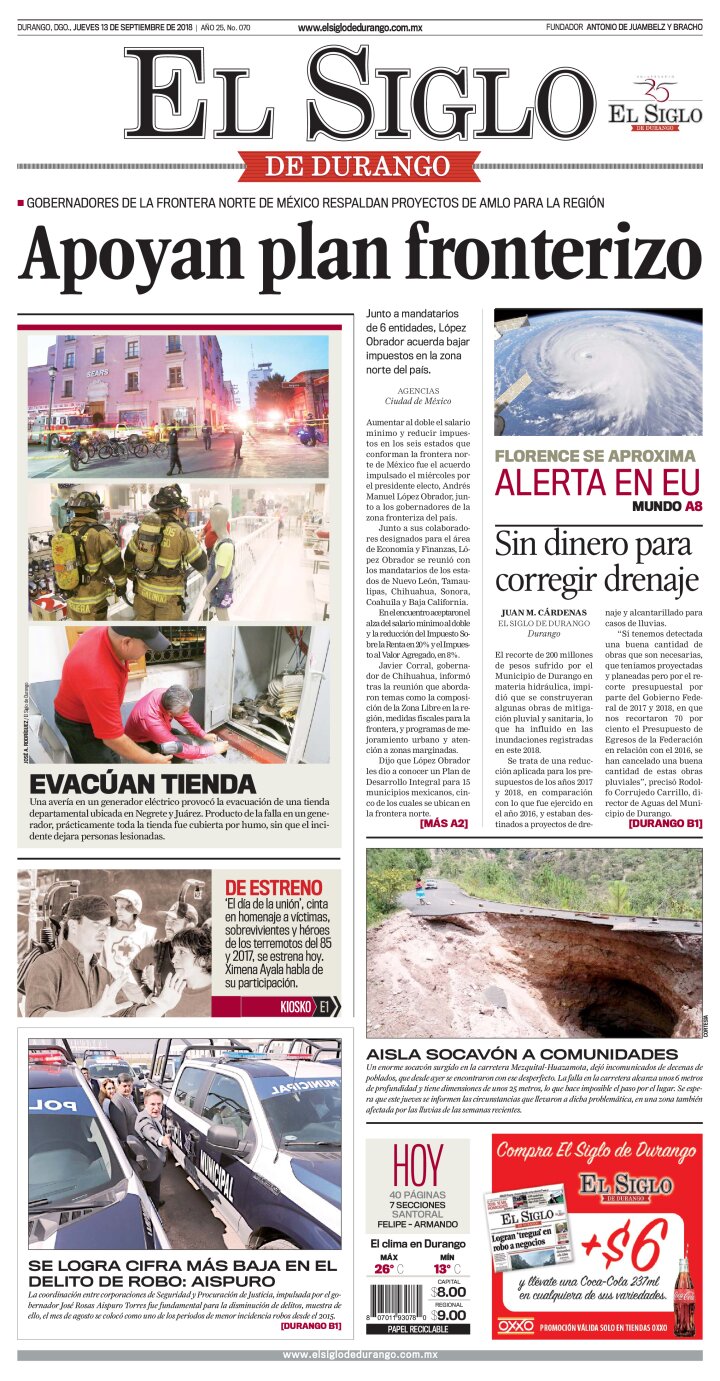 Edición impresa de El Siglo de Durango, martes 16 de abril de 2024