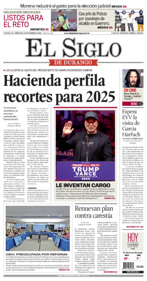 Edición impresa dde El Siglo de Durango, domingo 12 de julio de 2026