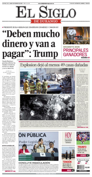 Edición impresa dde El Siglo de Durango, miércoles 11 de marzo de 2026