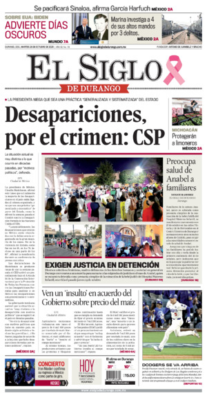 Edición del martes 28 de octubre de 2025