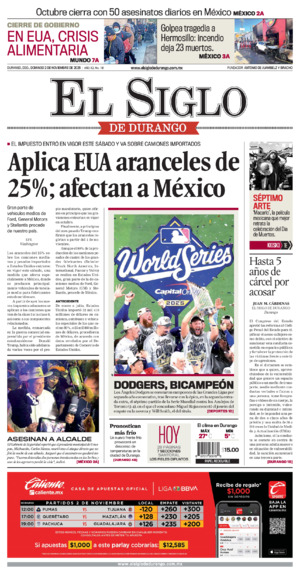 Edición del domingo  2 de noviembre de 2025