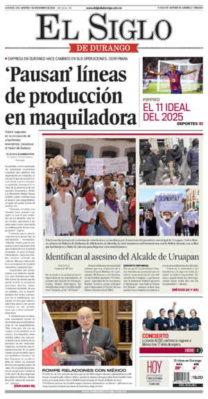 Edición del martes  4 de noviembre de 2025