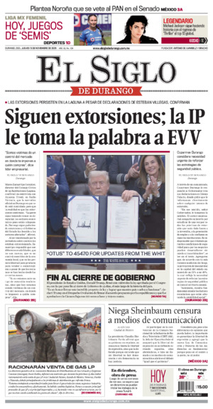 Edición del jueves 13 de noviembre de 2025
