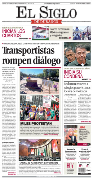 Edición del miércoles 26 de noviembre de 2025