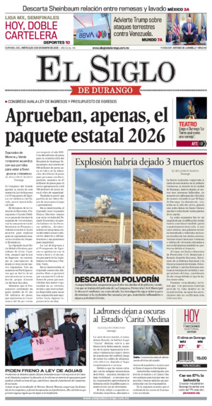 Edición del miércoles  3 de diciembre de 2025
