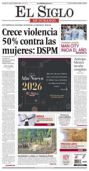 Edición del jueves  1 de enero de 2026
