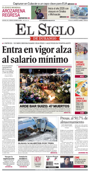 Edición del viernes  2 de enero de 2026