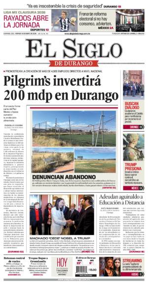 Edición impresa dde El Siglo de Durango, sábado 17 de enero de 2026