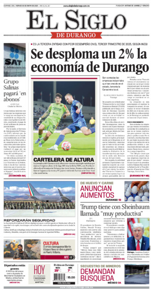 Edición del viernes 30 de enero de 2026