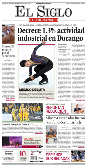 Edición del miércoles 11 de febrero de 2026