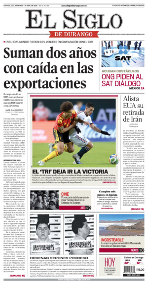 Edición del miércoles  1 de abril de 2026