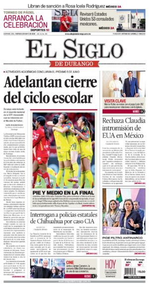 Edición del viernes  8 de mayo de 2026