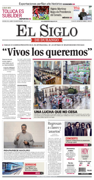 Edición del lunes 31 de agosto de 2026