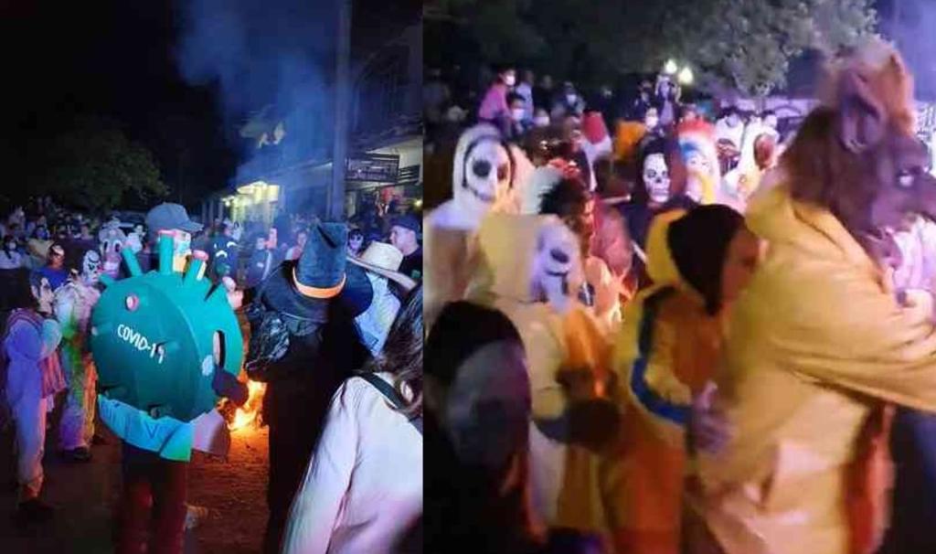 Con mega baile y disfraces celebran carnaval en Veracruz