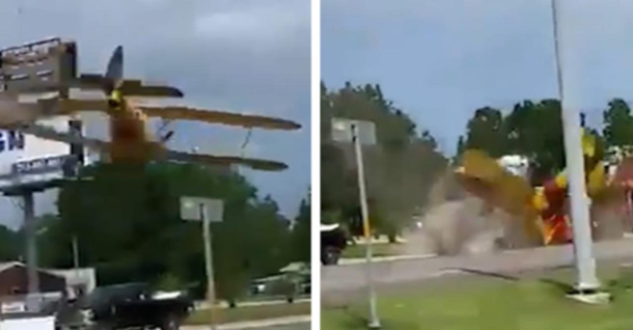 Momento en que una avioneta se estrella (VIDEO)  