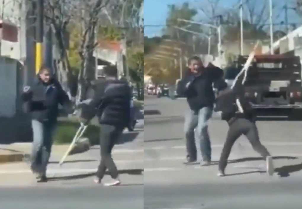 VIRAL: ¡Milagro! Hombre que mendigaba con muletas en la calle 'vuelve a caminar' al protagonizar pelea