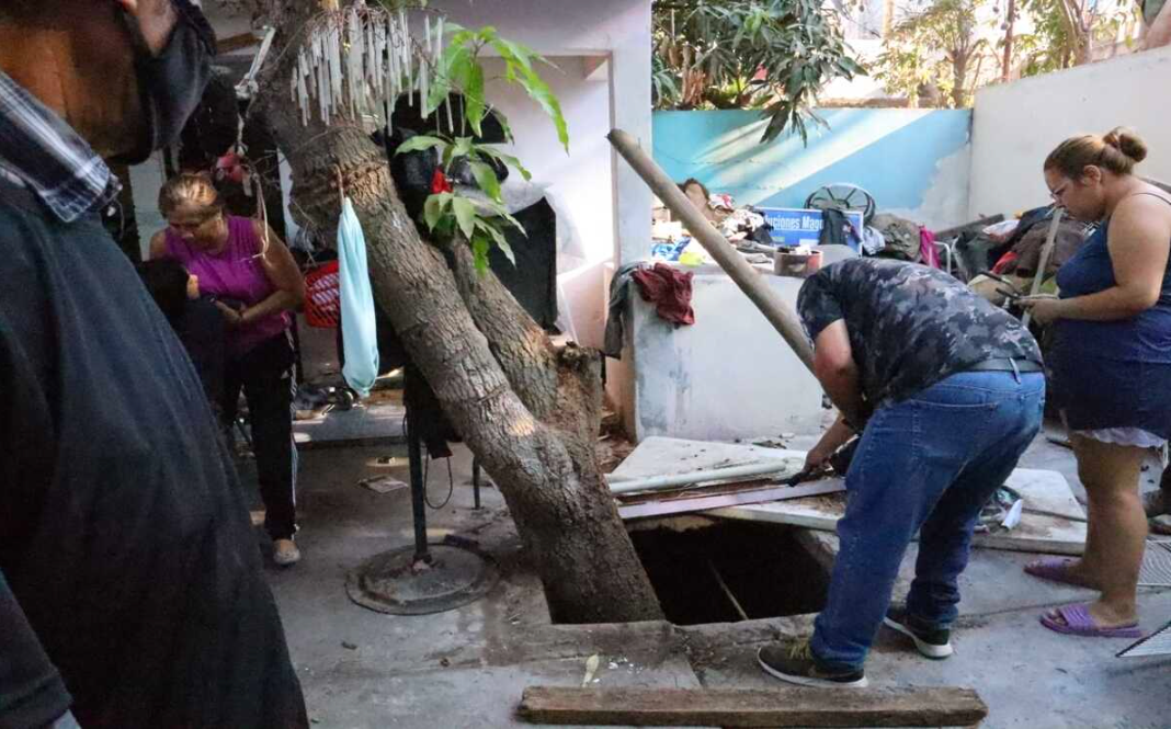 Advierten colapso de edificaciones tras descubrirse túnel de casa de seguridad en Culiacán, Sinaloa