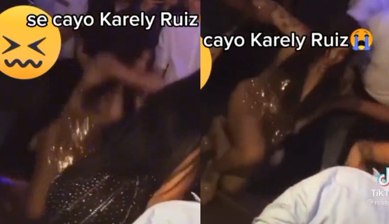 VIRAL: Recuerdan en redes cuando Karely Ruiz se cayó en uno de sus shows 